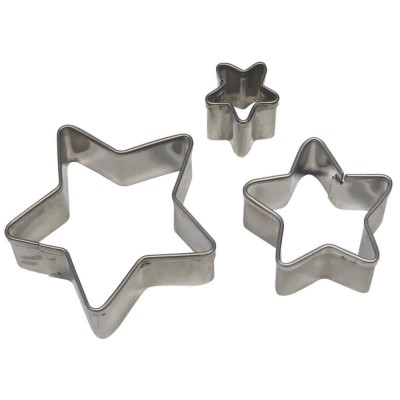 Wykrawaczki metalowe gwiazdki -  3 szt. - WM253