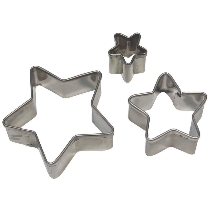 Wykrawaczki metalowe gwiazdki -  3 szt. - WM253