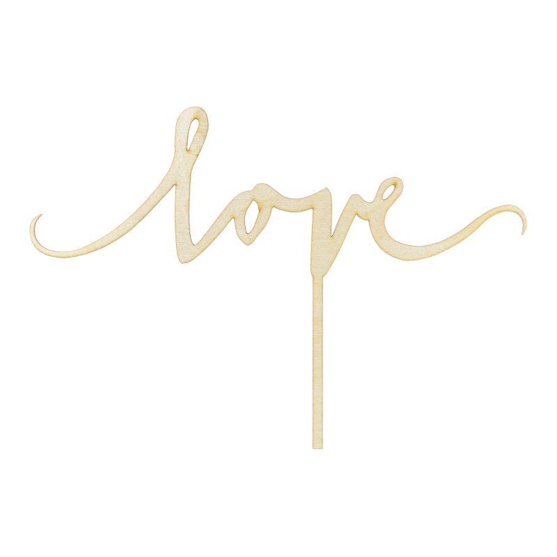 Topper na tort ''love'' drewniany - KPT50-100