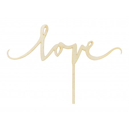 Topper na tort ''love'' drewniany - KPT50-100
