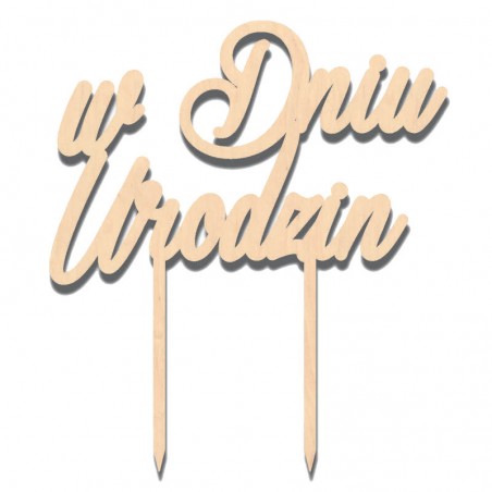Topper drewniany ''W Dniu Urodzin'' - TOPDR8