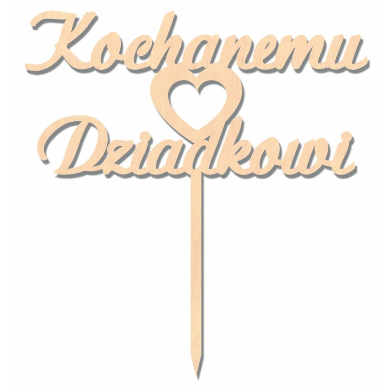 Topper na tort -drewniany - TOPDR12