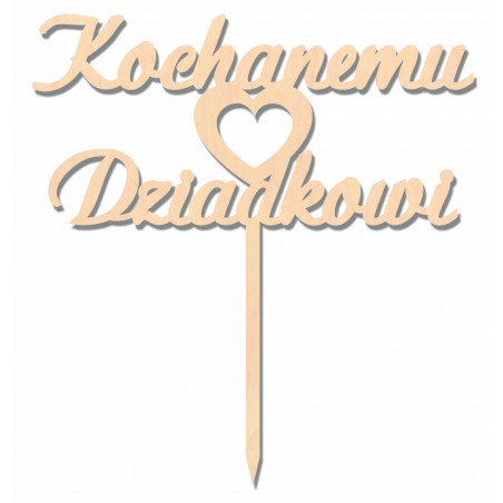 Topper na tort -drewniany - TOPDR12
