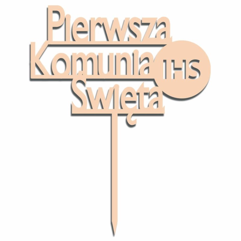 Topper na tort -drewniany - TOPDR16