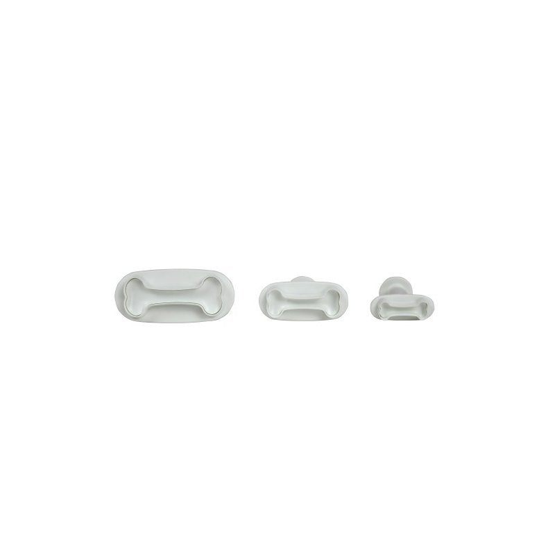 Wyktawaczki plastikowych z tłoczkiem "kości" 3 szt. 30,45,60 mm - ANGWP201