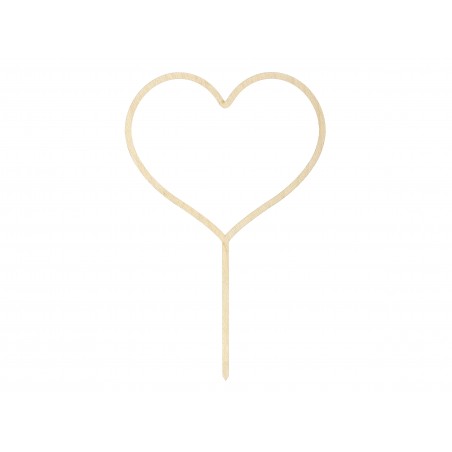 Topper na tort ''serce'' drewniany - KPT65-100