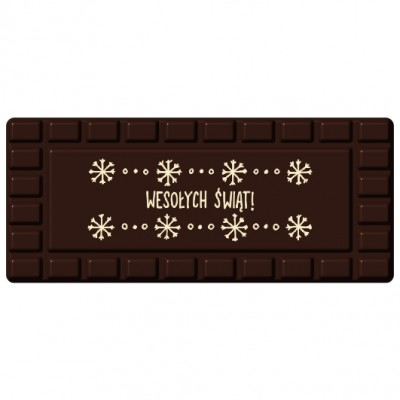 Czekoladowy prezent "WESOŁYCH ŚWIĄT"- tabliczka 157x67mm- CPG1516