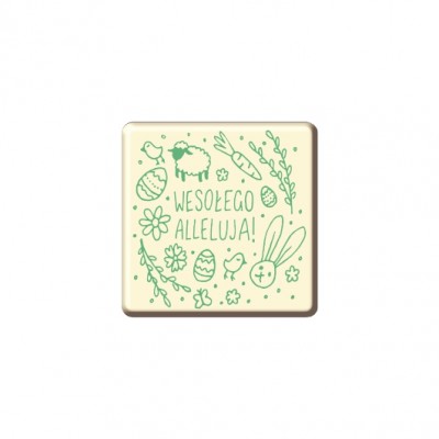 Czekoladowy prezent "WESOŁEGO ALLELUJA" -30 szt.- tabliczka 60x60mm- CPG1420B