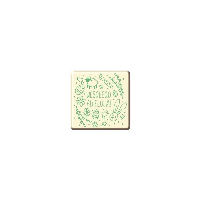 Czekoladowy prezent "WESOŁEGO ALLELUJA" -30 szt.- tabliczka 60x60mm- CPG1420B