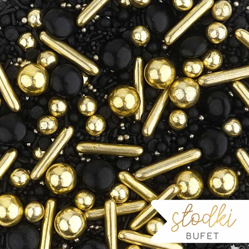 Posypka cukrowa- BLACK AND GOLD- SŁODKI BUFET PC115