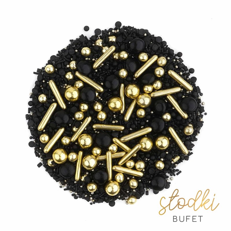 Posypka cukrowa- BLACK AND GOLD- SŁODKI BUFET PC115