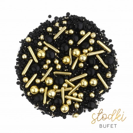 Posypka cukrowa- BLACK AND GOLD- SŁODKI BUFET PC115