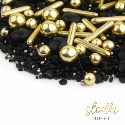 Posypka cukrowa- BLACK AND GOLD- SŁODKI BUFET PC115