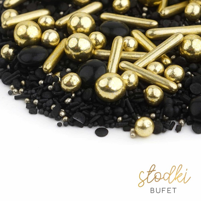 Posypka cukrowa- BLACK AND GOLD- SŁODKI BUFET PC115