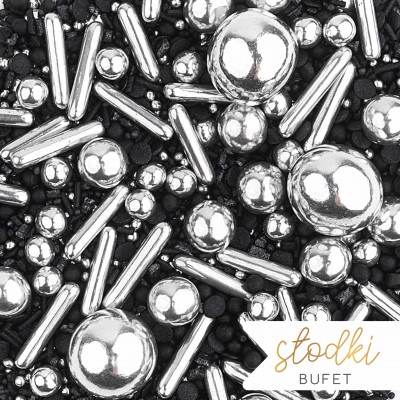 Posypka cukrowa- SPARKLING BLACK- SŁODKI BUFET PC117