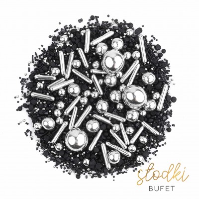 Posypka cukrowa- SPARKLING BLACK- SŁODKI BUFET PC117