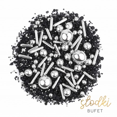 Posypka cukrowa- SPARKLING BLACK- SŁODKI BUFET PC117