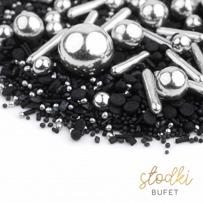 Posypka cukrowa- SPARKLING BLACK- SŁODKI BUFET PC117