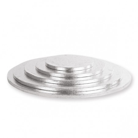 Podkład pod tort angielski srebrny 28 cm/1,2 cm-POANGS28