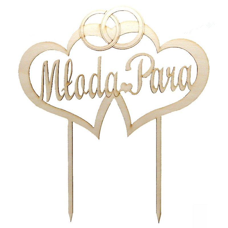 Topper drewniany ''Młoda Para'' - TOPDR2