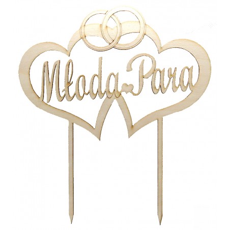 Topper drewniany ''Młoda Para'' - TOPDR2