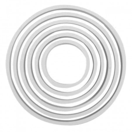 Wykrawaczki plastikowe - zestaw 6 kół rozmiar od 46 do 126 mm-PNR5