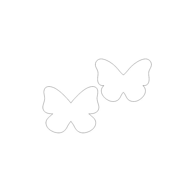 Dekoracje opłatkowe motylki-40x30mm-24 szt. -M100