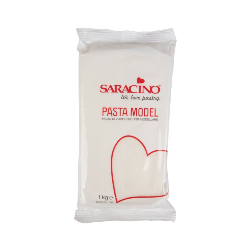 Masa cukrowa Saracino Model Paste- biała 1kg - DEC005K1