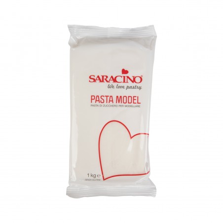 Masa cukrowa Saracino Model Paste- biała 1kg - DEC005K1