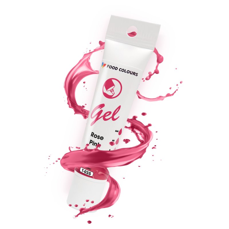 Barwnik żelowy w tubce różowy  Rose Pink 30 g - T-035
