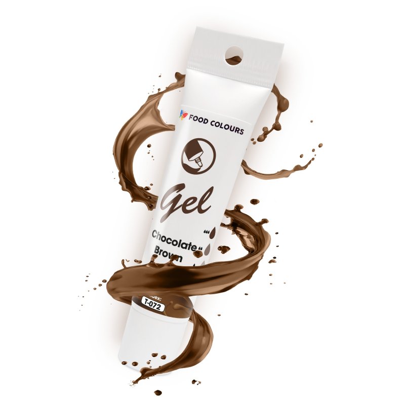 Barwnik żelowy w tubce brązowy  Chocolate Brown 30 g - T-072