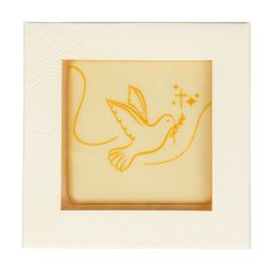 Czekoladowy prezent "GOŁĄBEK KOMUNIJNY" -30 szt.- tabliczka 60x60mm- CPG1430B
