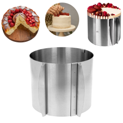 Rant cukierniczy okrągły-regulowany 16-30 cm h 20 cm -SH-RDTRW