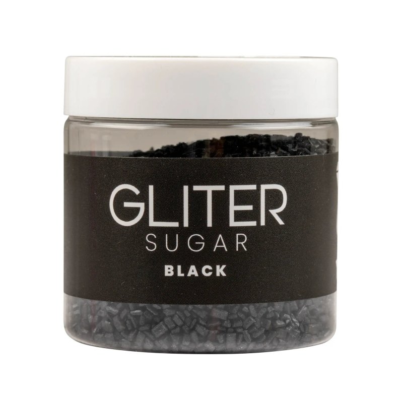 SUGAR GLITER -  CZARNY cukier dekoracyjny 90 g  SUG2