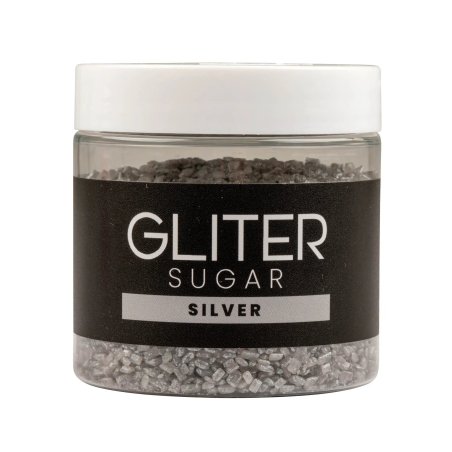 SUGAR GLITER -  SREBRNY cukier dekoracyjny 90 g  SUG3