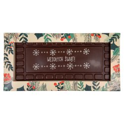 Czekoladowy prezent "WESOŁYCH ŚWIĄT"- tabliczka 157x67mm- CPG1516