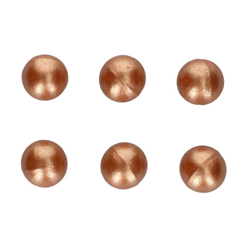 Brązowe błyszczące kule choco 8 szt 2 cm- F50650