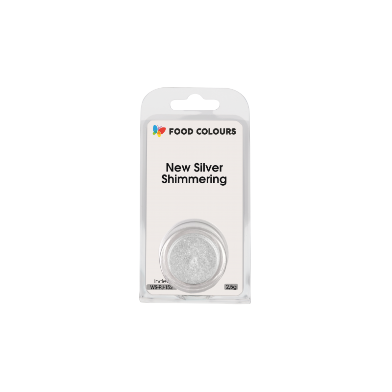 Barwnik pyłkowy  NEW SILVER  Shimmering Mini 2,5 g - WS-PJ-152