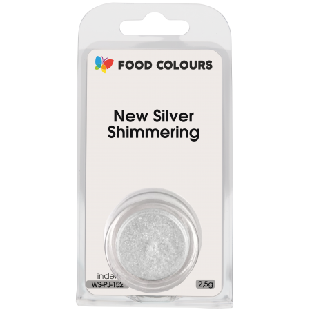 Barwnik pyłkowy  NEW SILVER  Shimmering Mini 2,5 g - WS-PJ-152