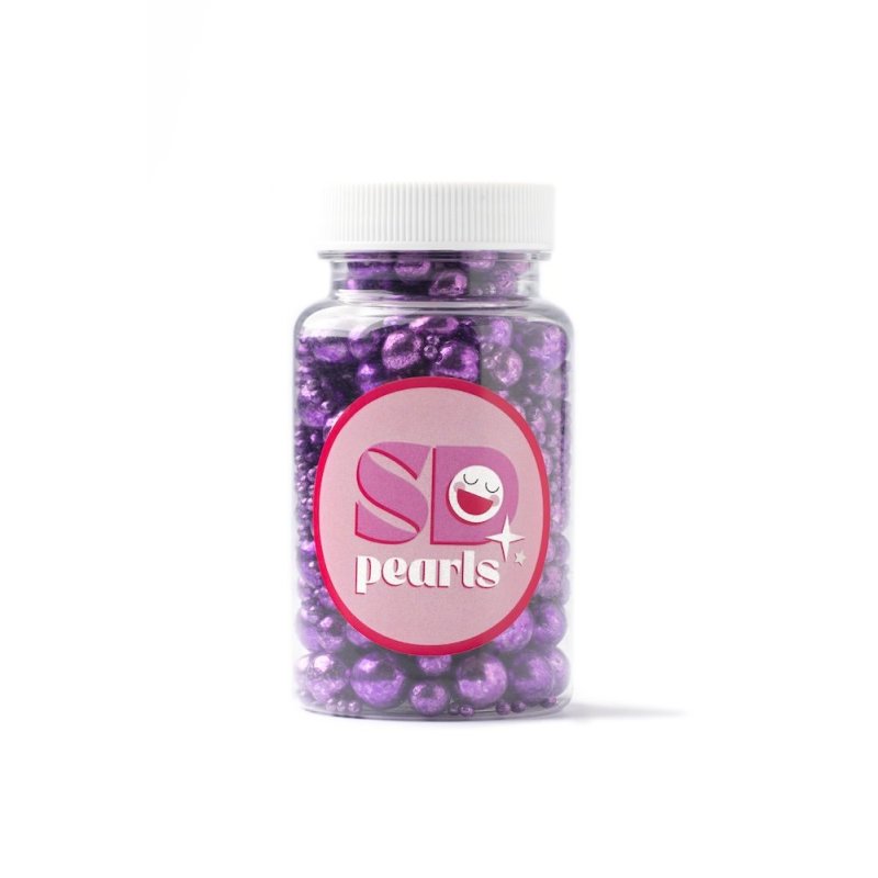 Posypka cukrowa metallic violet 3-10 mm 100 g - PCSD7