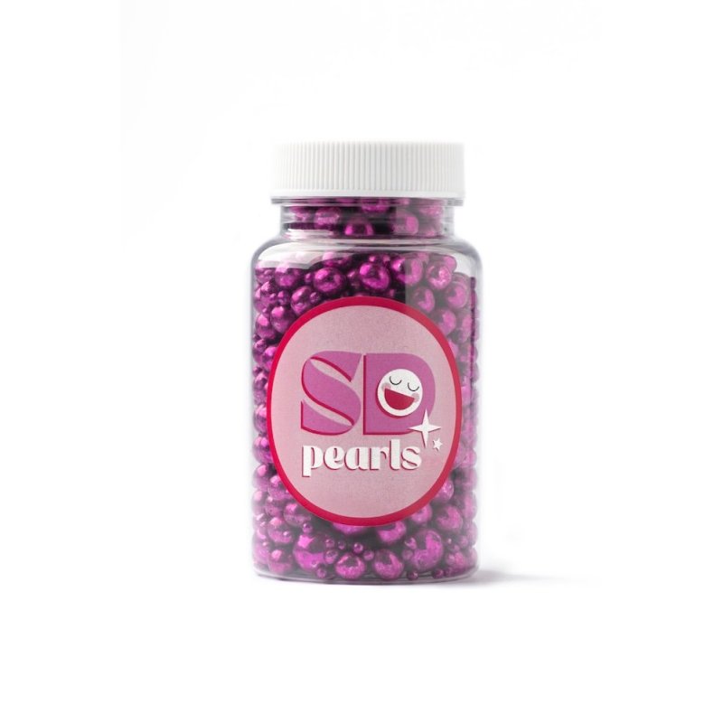 Posypka cukrowa metallic fuhsia 3-10 mm 100 g - PCSD6